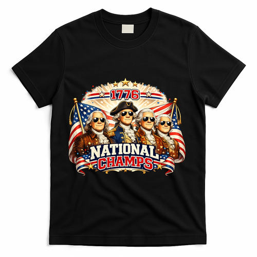 1776 National Champs Patriotic Founding Fathers T-Shirt product image 1