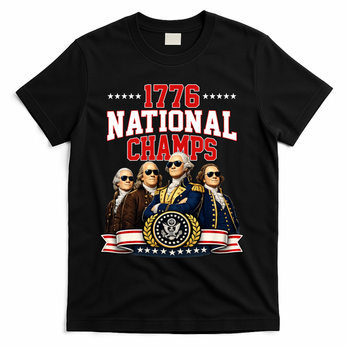 1776 National Champs Founding Fathers USA Patriotic T-Shirt product image 1