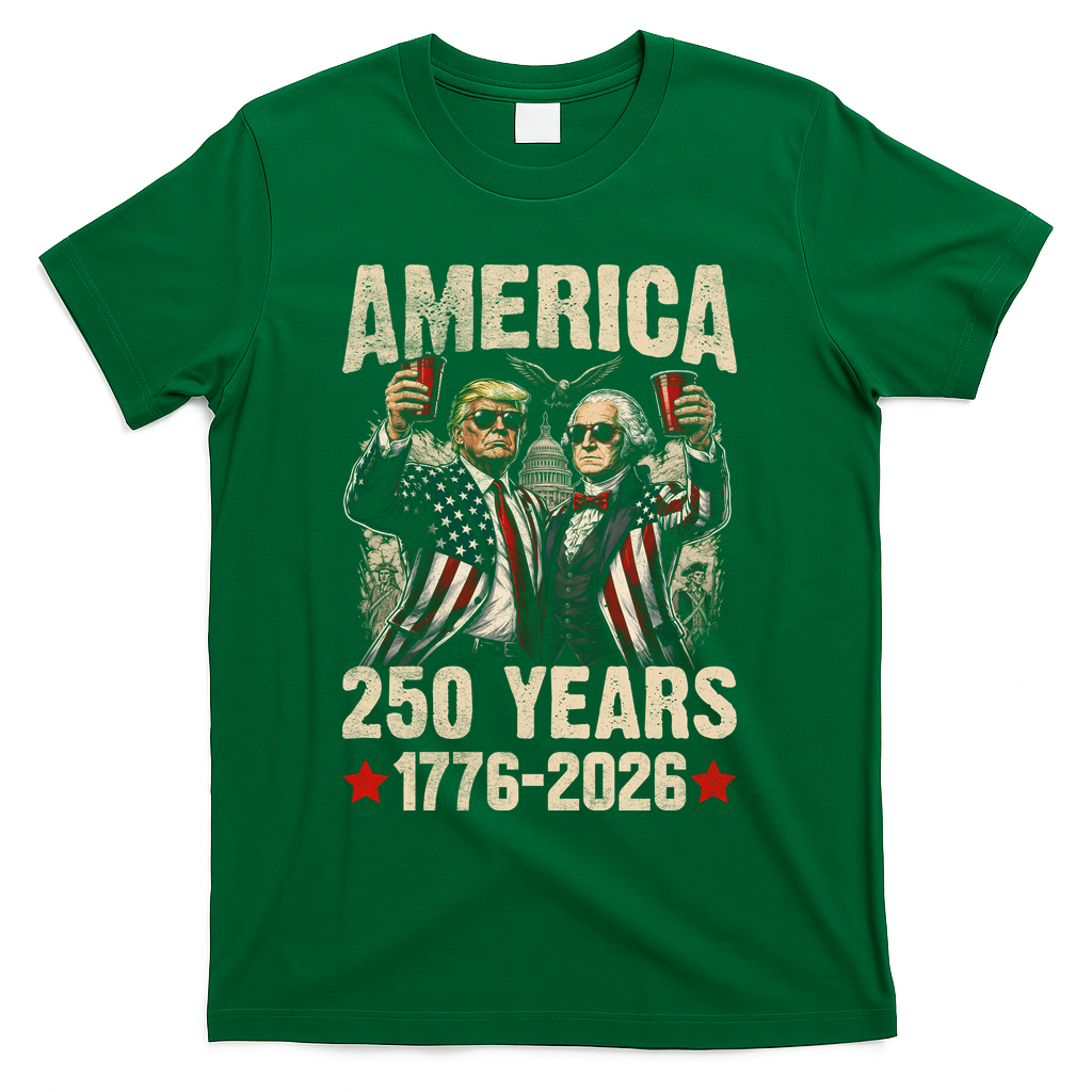250 Years America 250th Anniversary Trump Washington T-Shirt product image 4