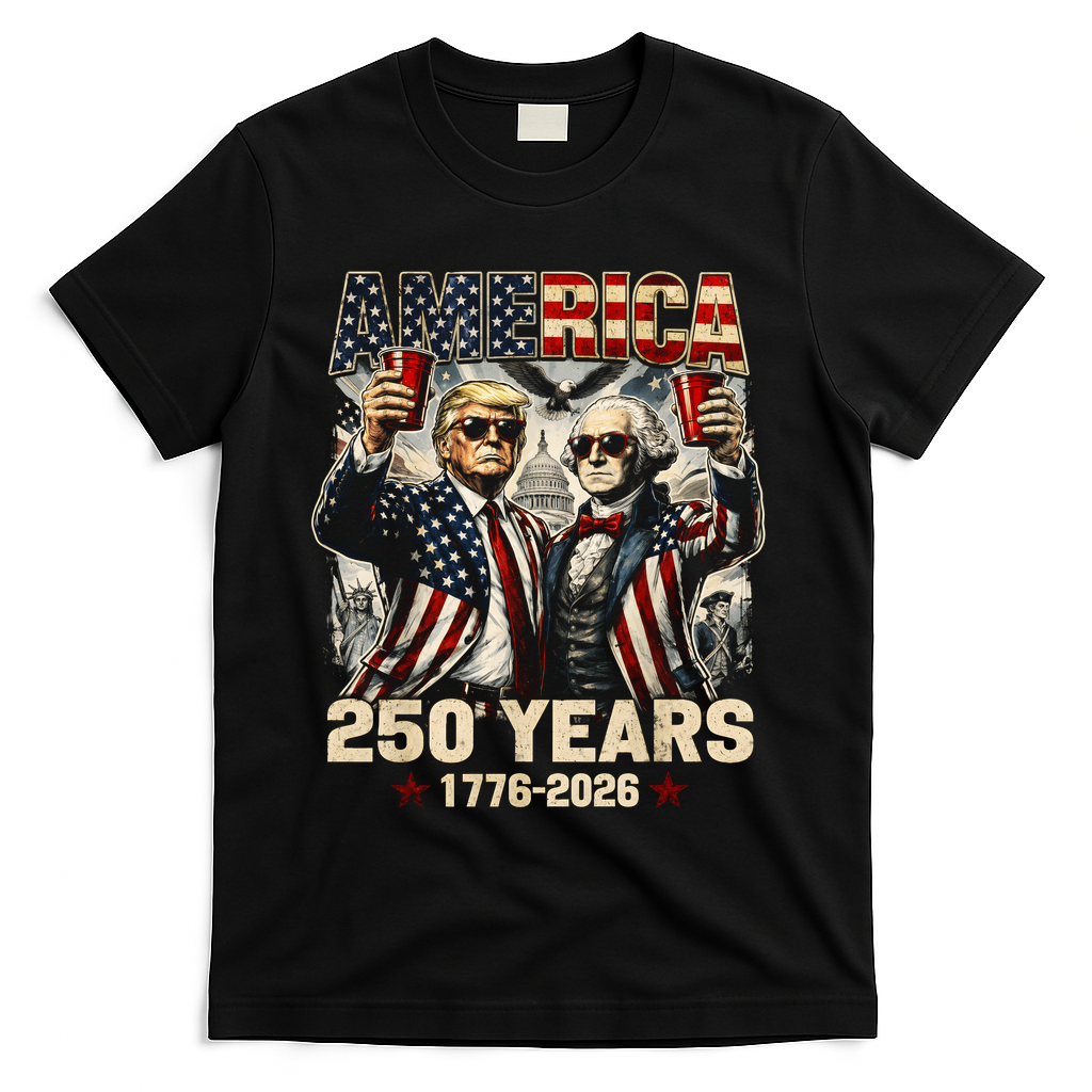 250 Years Donald Trump George Washington 1776-2026 T-Shirt product image 1