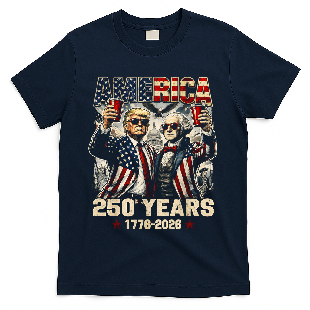 250 Years Donald Trump George Washington 1776-2026 T-Shirt product image 3