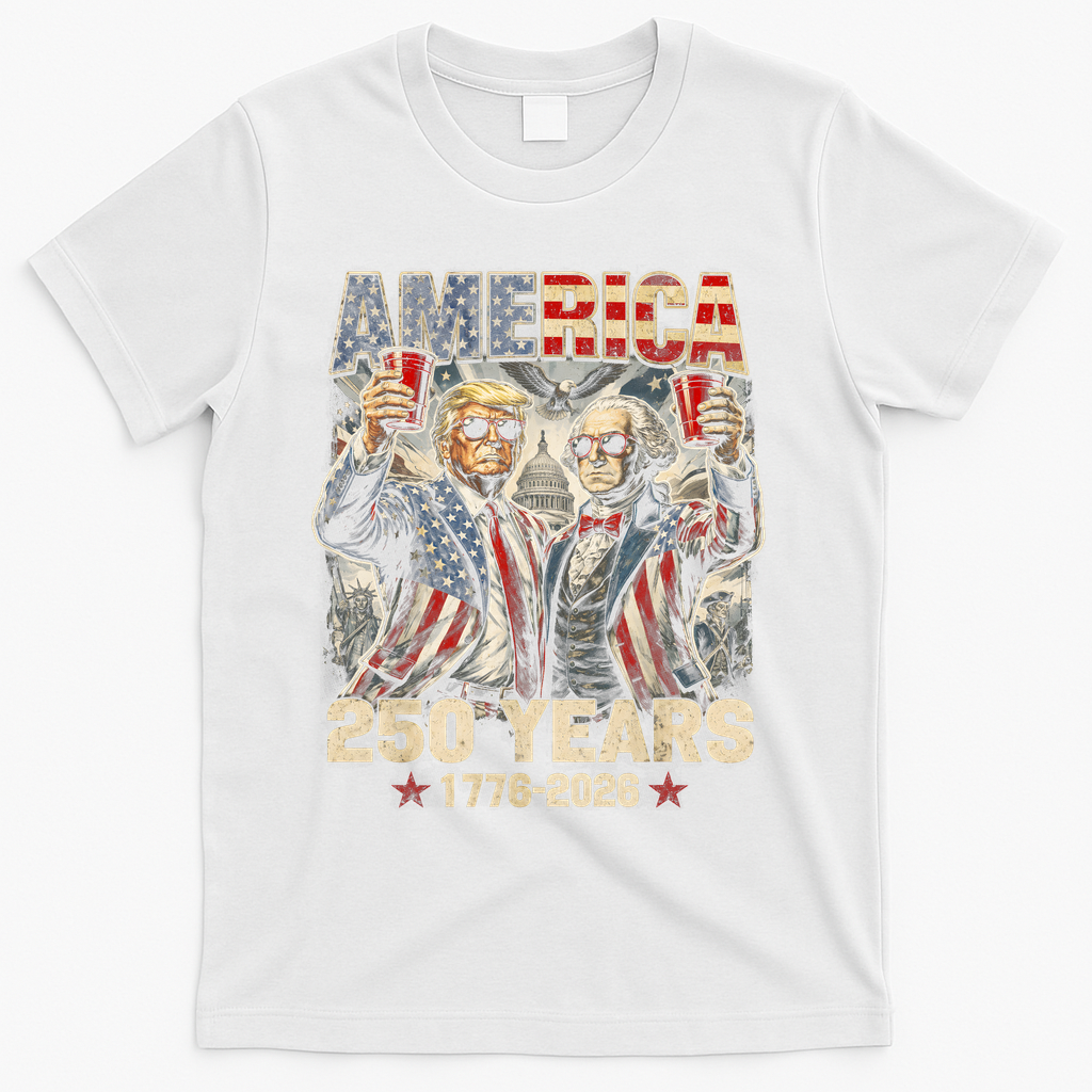 250 Years Donald Trump George Washington 1776-2026 T-Shirt product image 2