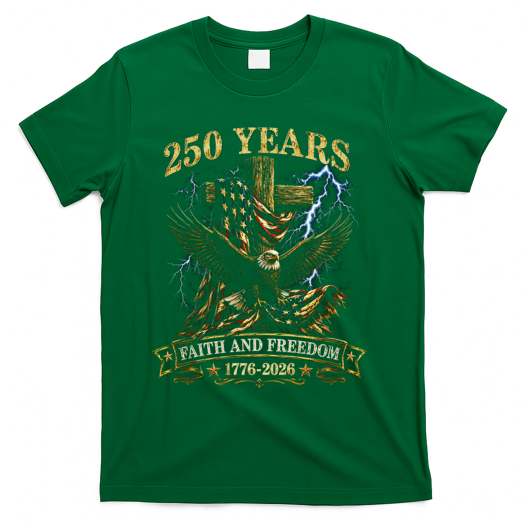 250 Years Faith Freedom 1776-2026 T-Shirt product image 4