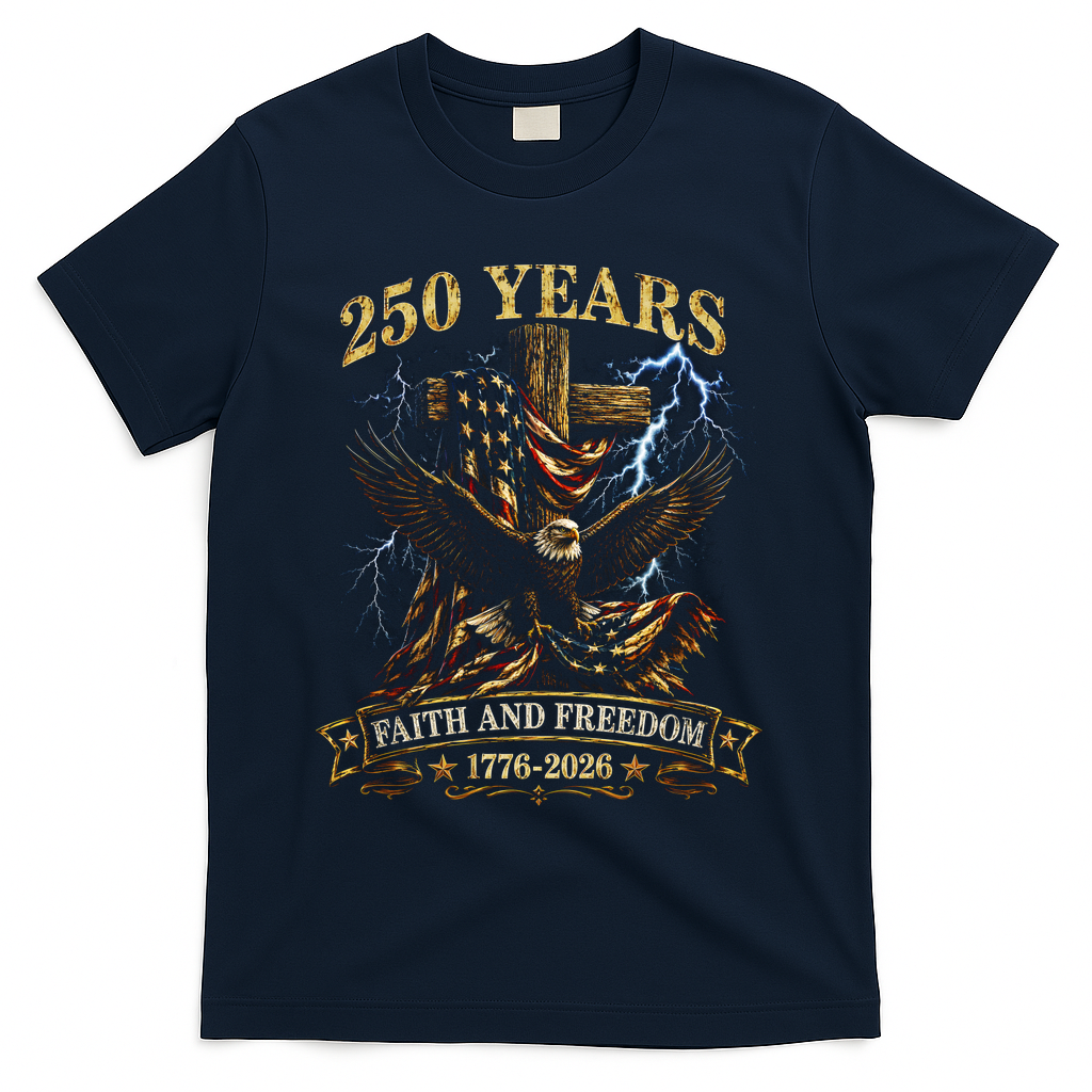 250 Years Faith Freedom 1776-2026 T-Shirt product image 3
