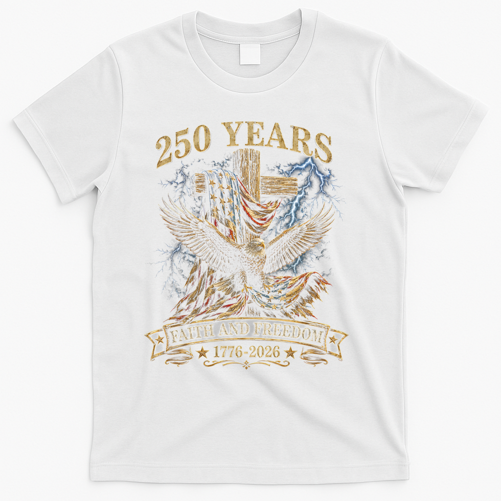 250 Years Faith Freedom 1776-2026 T-Shirt product image 2