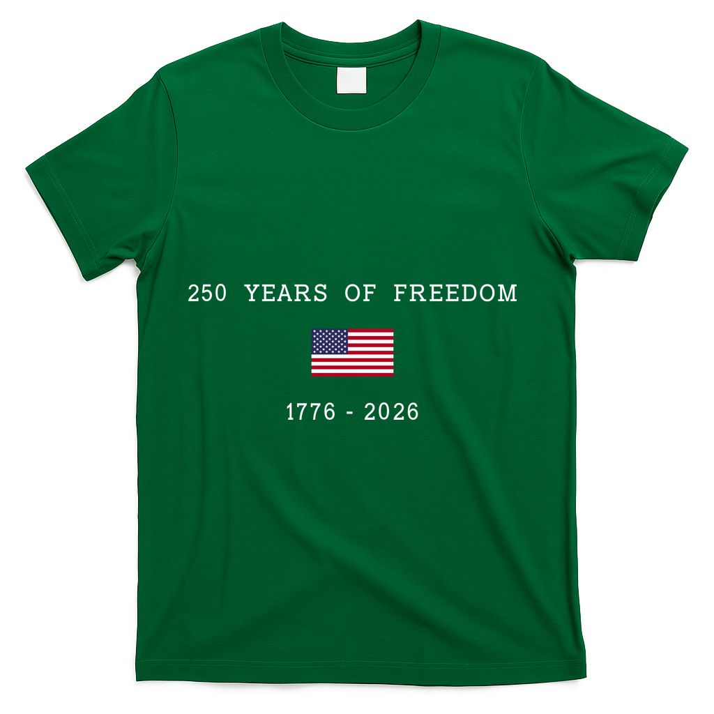 250 Years Of Freedom 1776-2026 USA America Flag T-Shirt product image 4