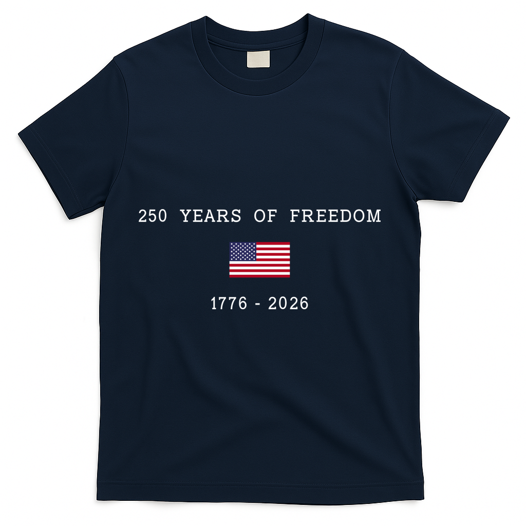 250 Years Of Freedom 1776-2026 USA America Flag T-Shirt product image 3
