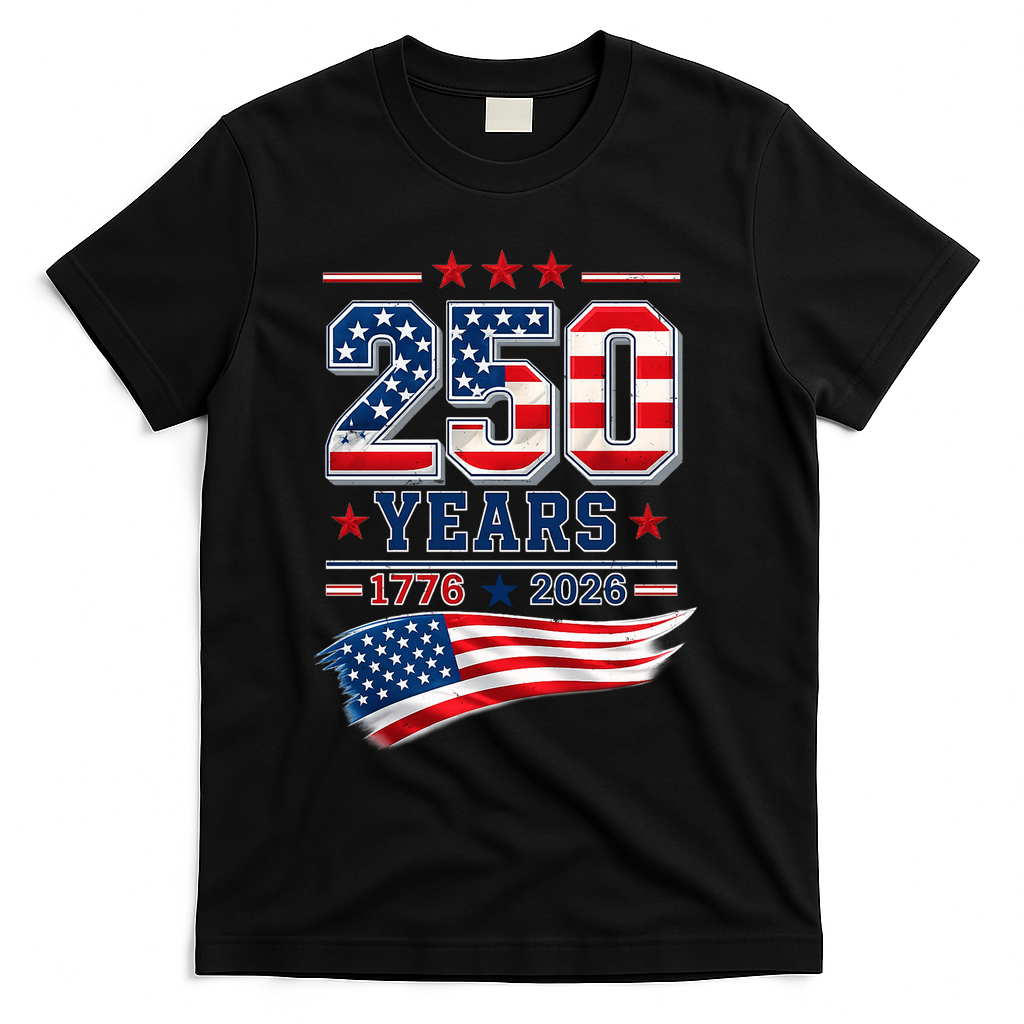 250 Years Of America 1776-2026 Patriotic Celebration T-Shirt product image 1