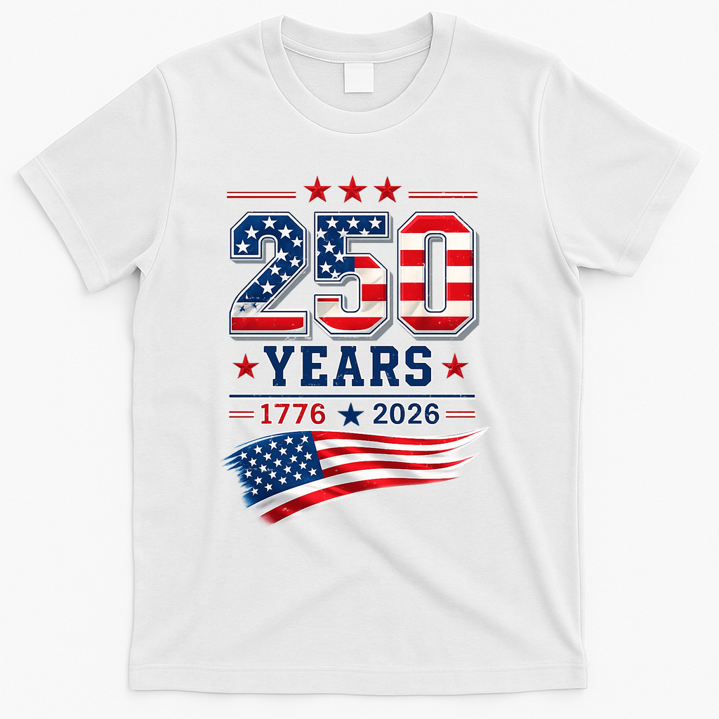 250 Years Of America 1776-2026 Patriotic Celebration T-Shirt product image 2
