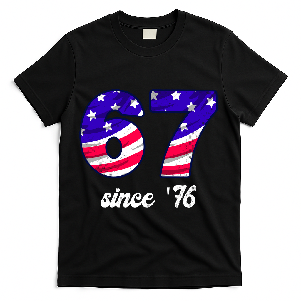 67 American Flag Vintage Meme 6-7 T-Shirt product image 1