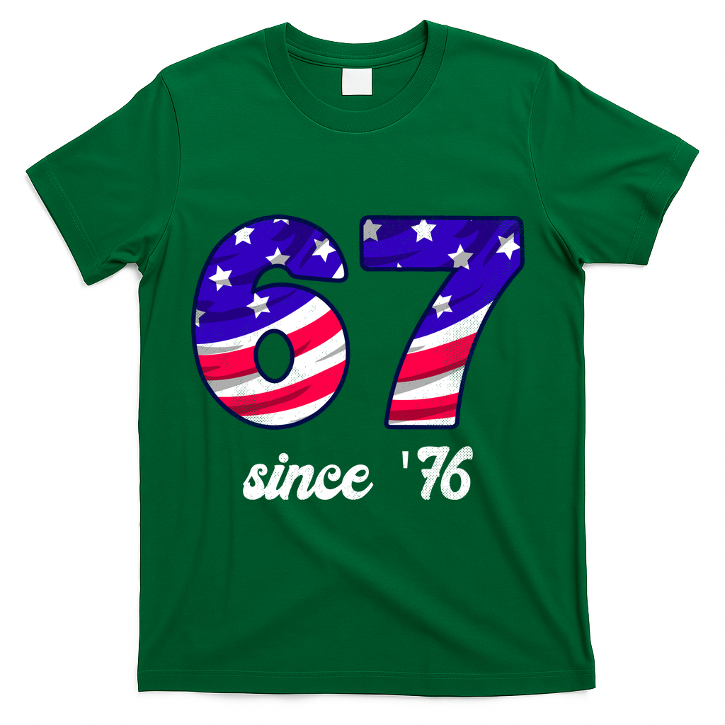 67 American Flag Vintage Meme 6-7 T-Shirt product image 4
