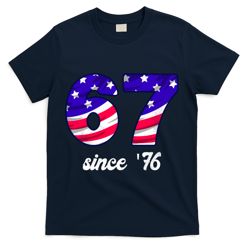 67 American Flag Vintage Meme 6-7 T-Shirt product image 3