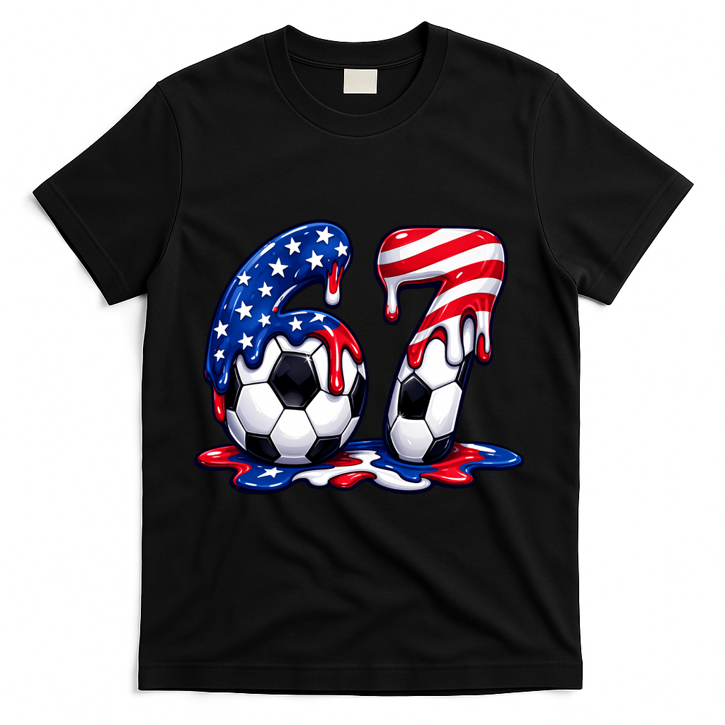 67th Birthday Soccer 6-7 Meme Six Seven T-Shirt product image 1