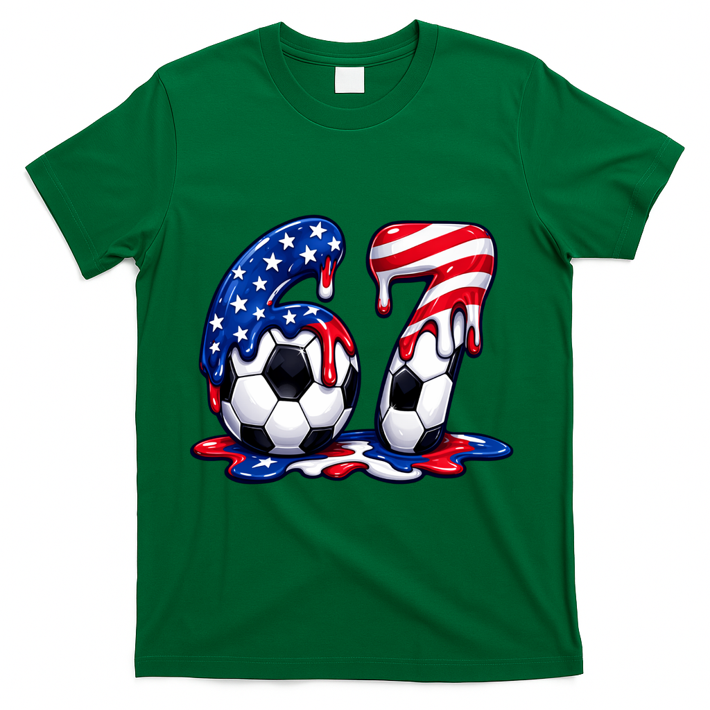 67th Birthday Soccer 6-7 Meme Six Seven T-Shirt product image 4