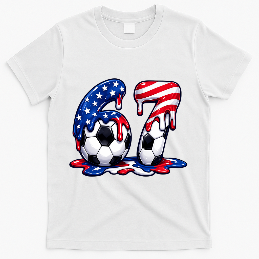 67th Birthday Soccer 6-7 Meme Six Seven T-Shirt product image 2