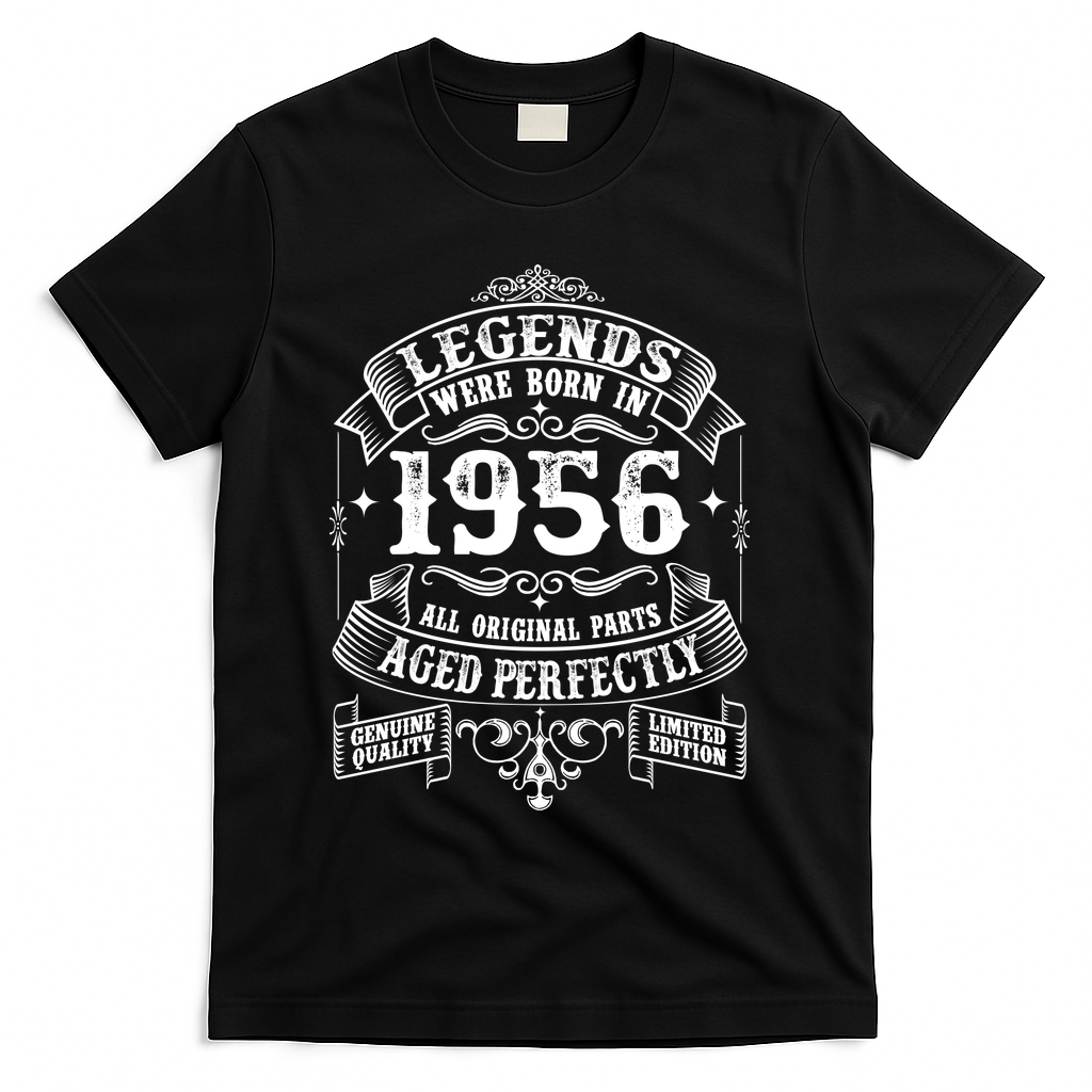 70th Birthday Vintage Scroll Border Legends Were Born Age product image 2