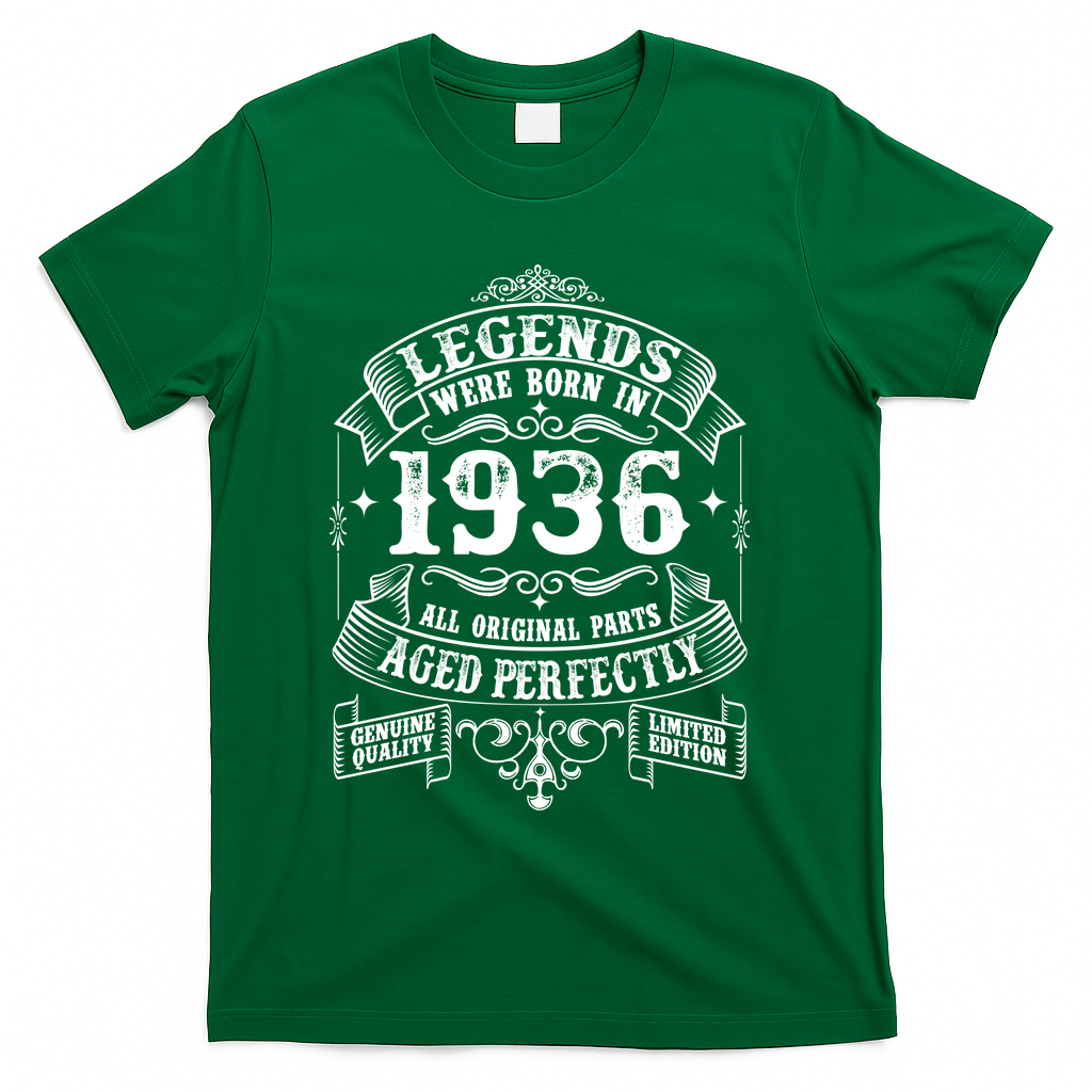 90th Birthday Vintage Scroll Border Legends Were Born Age product image 4