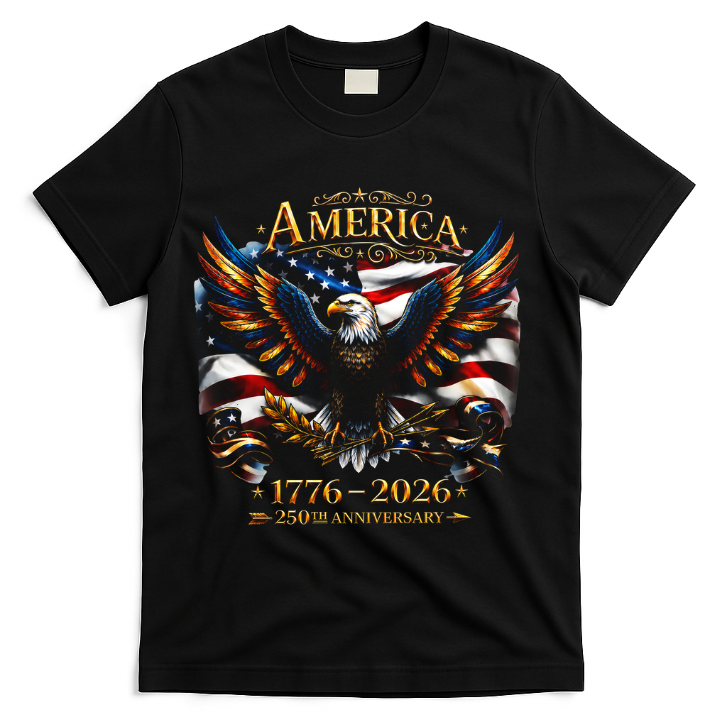 America 250th Anniversary 1776-2026 American Eagle T-Shirt product image 1