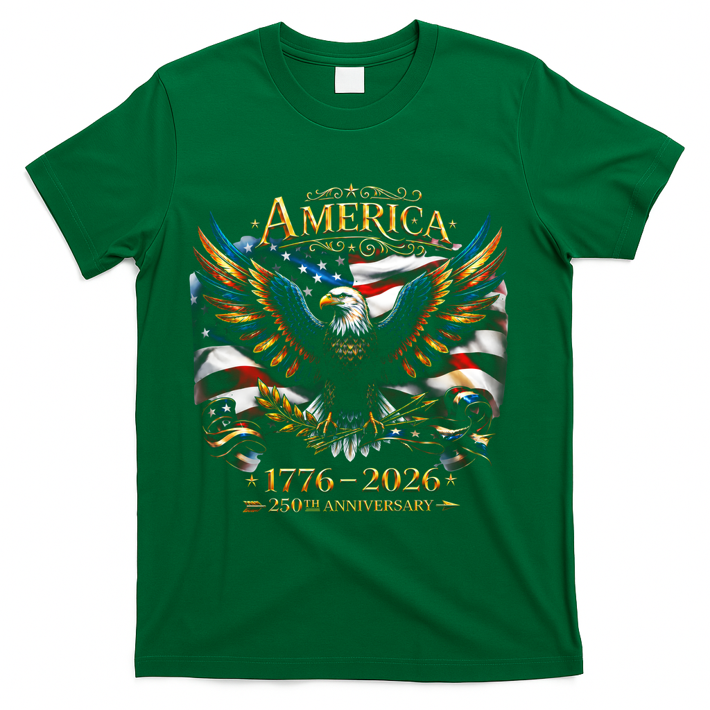 America 250th Anniversary 1776-2026 American Eagle T-Shirt product image 4