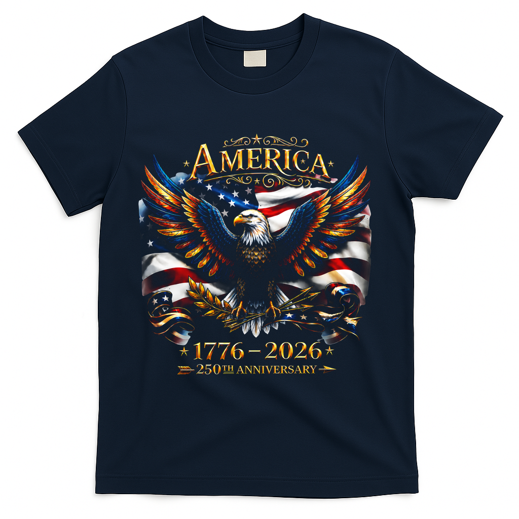 America 250th Anniversary 1776-2026 American Eagle T-Shirt product image 3