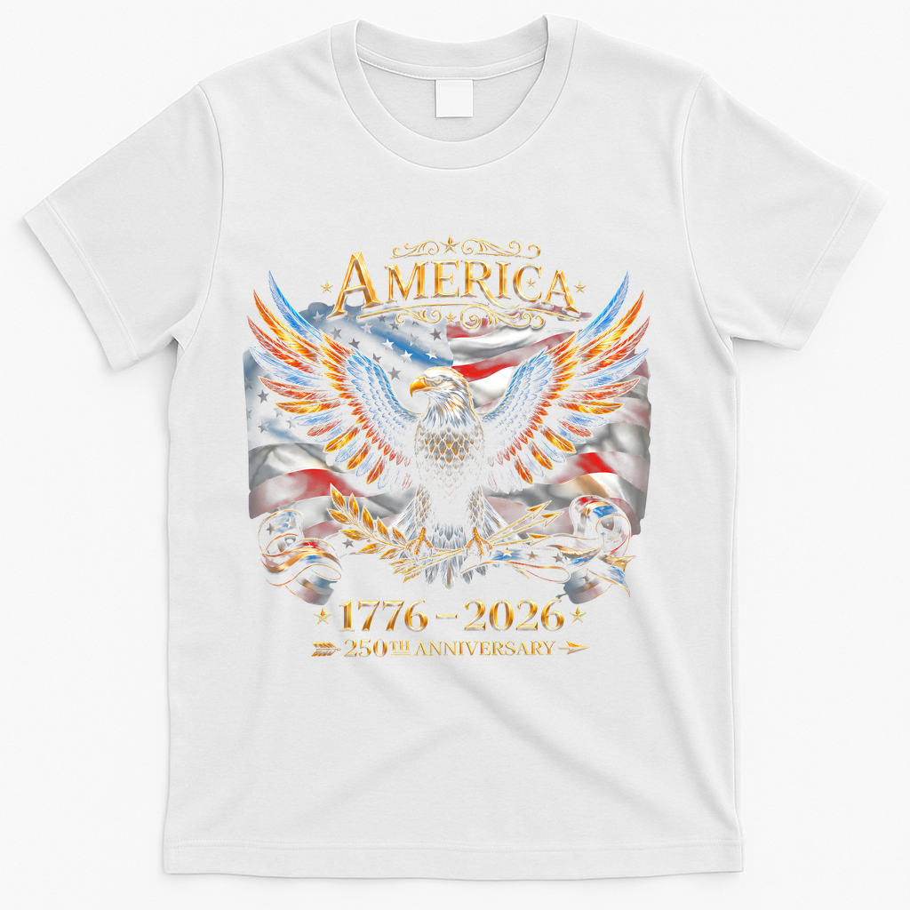 America 250th Anniversary 1776-2026 American Eagle T-Shirt product image 2