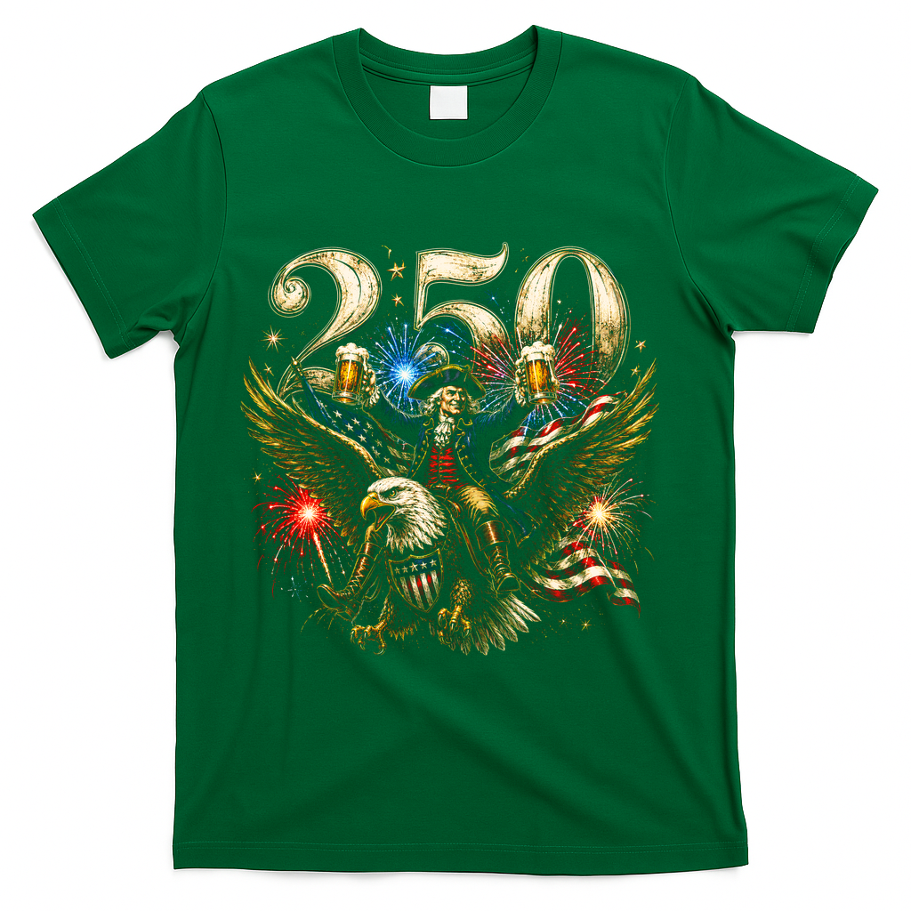 America 250 Ben Franklin Riding Eagle Celebration T-Shirt product image 4