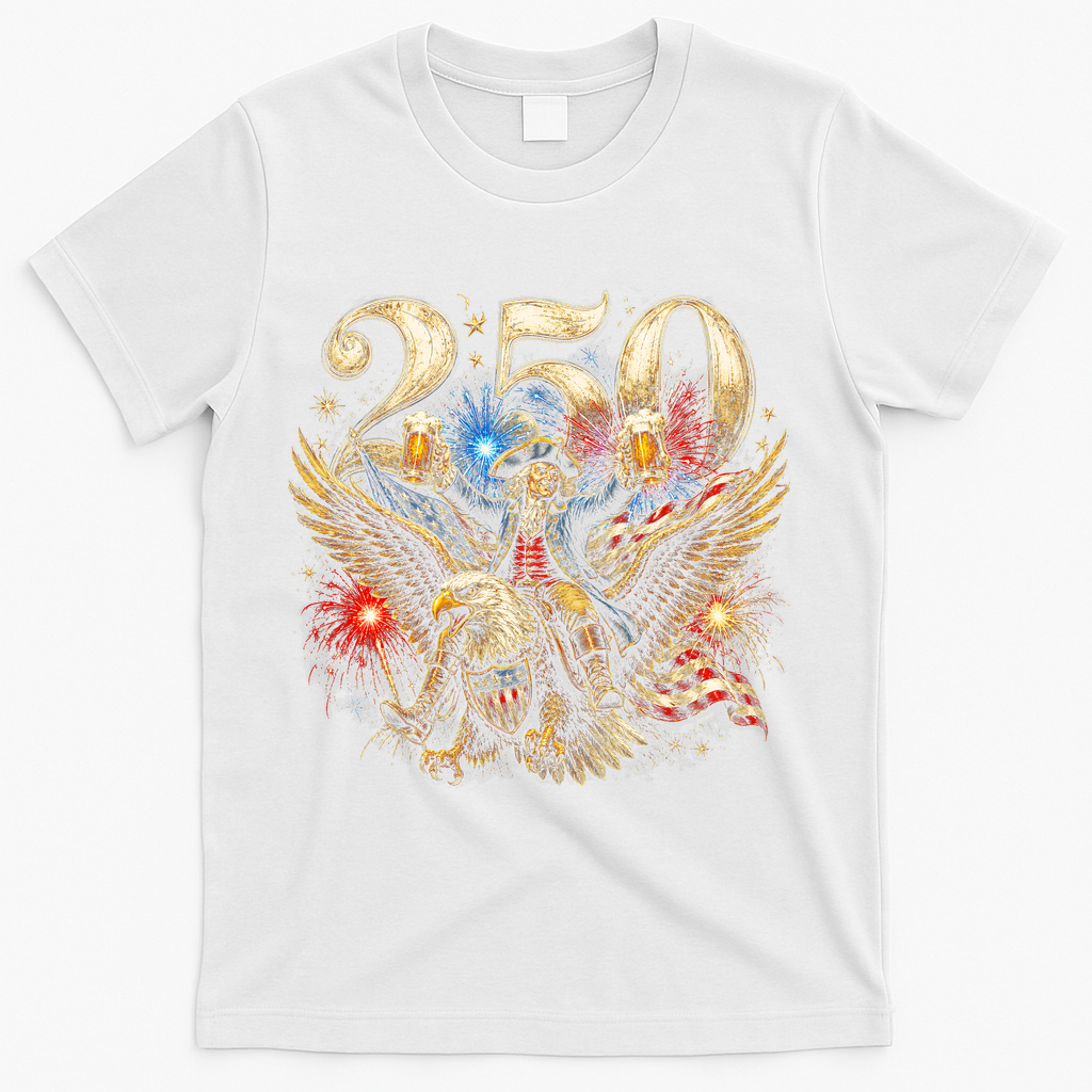 America 250 Ben Franklin Riding Eagle Celebration T-Shirt product image 2
