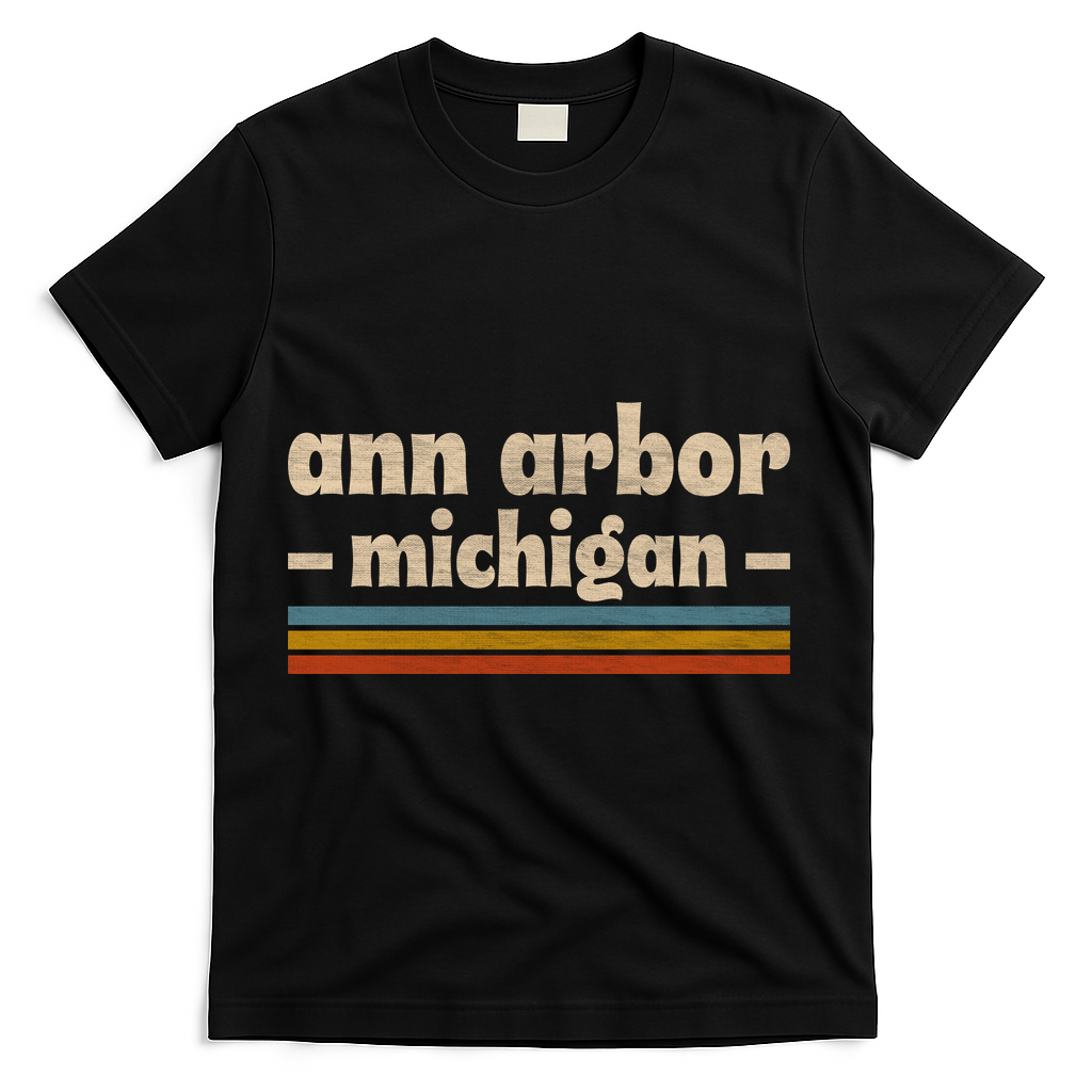 Ann Arbor Michigan Retro T-Shirt product image 1