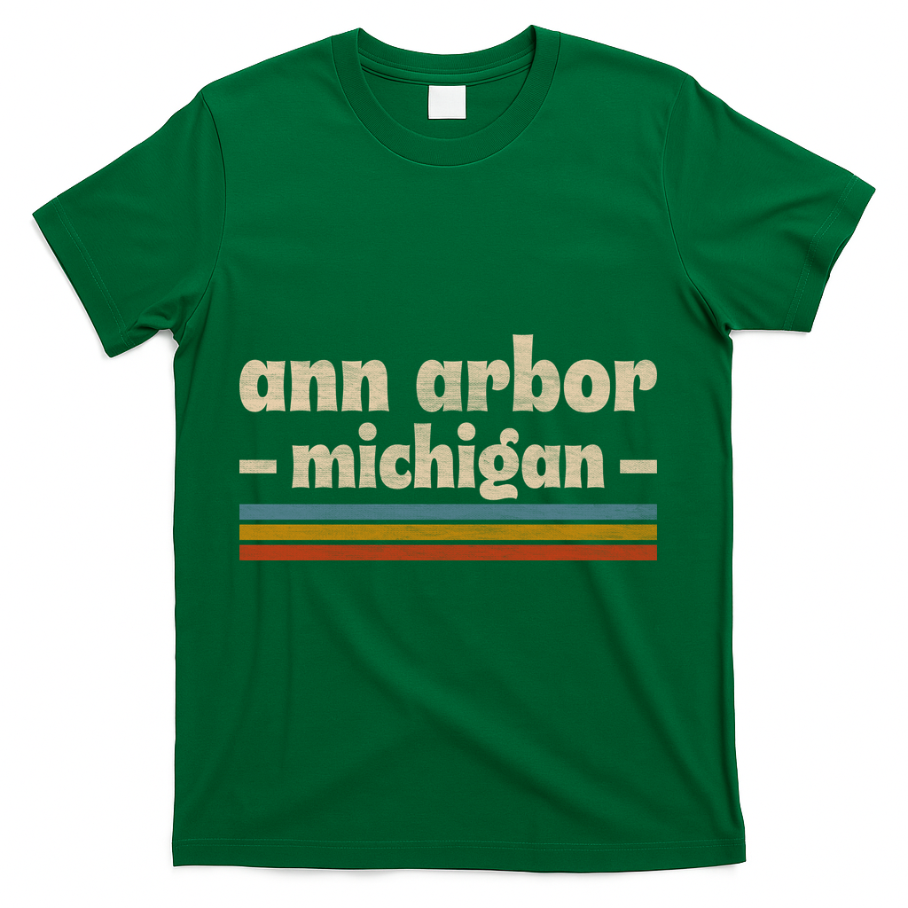 Ann Arbor Michigan Retro T-Shirt product image 4