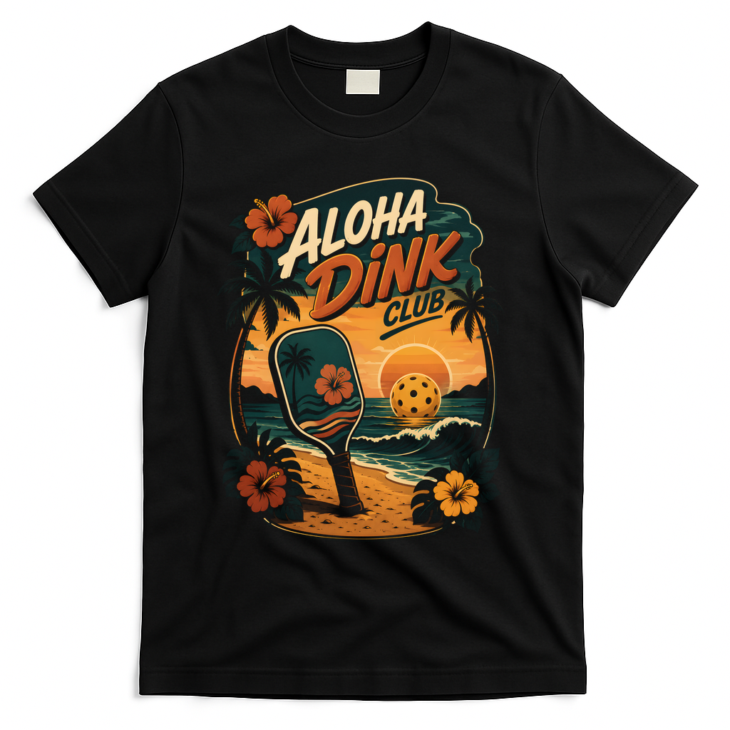 Aloha Dink Club Pickleball Funny T-Shirt product image 2