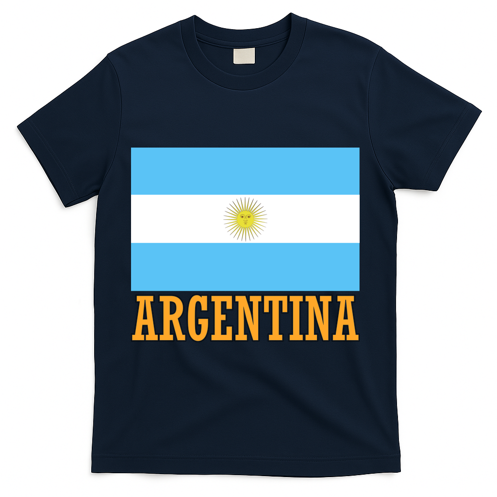 Argentina Flag Graphic Vintage T-Shirt product image 3