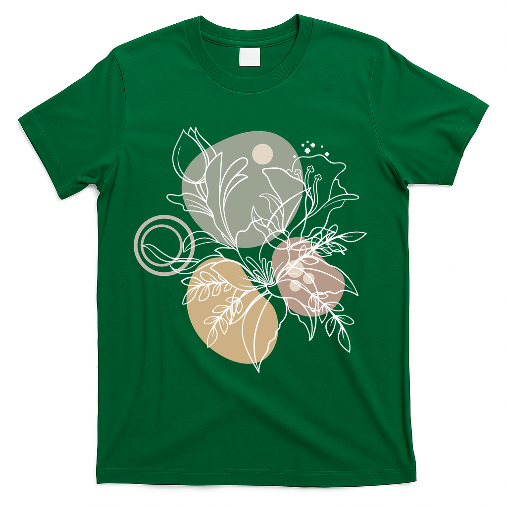 Abstract Floral Modern Botanical T-Shirt product image 4