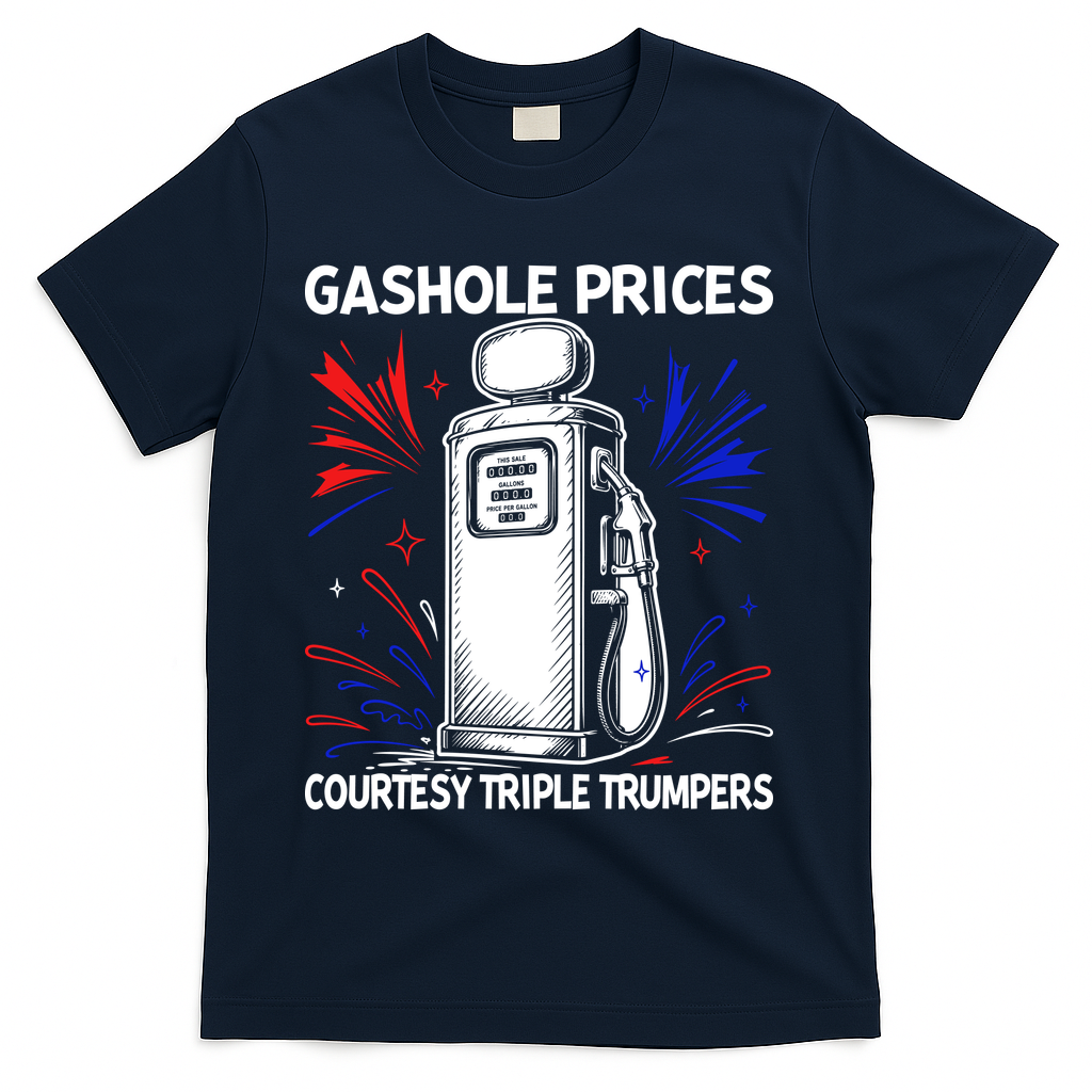 Anti Trump Gas Prices Satire Political Humor T-Shirt product image 3