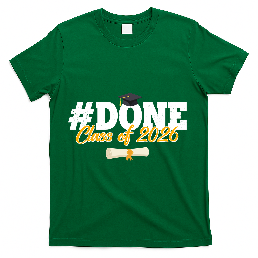 #Done Class Of 2026 Senior Grad Graduation T-Shirt product image 4